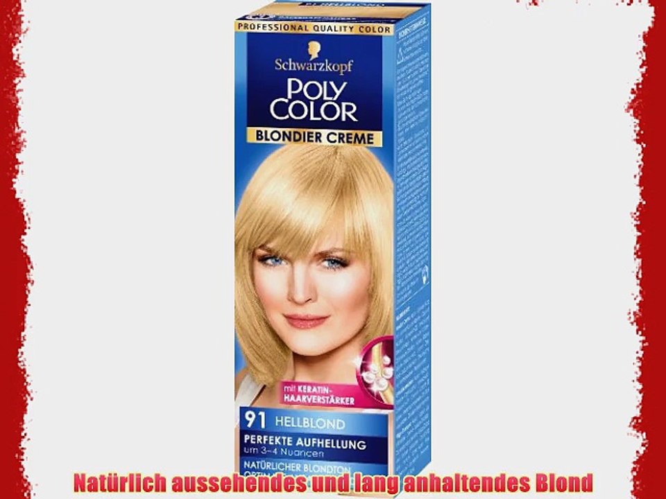Poly Color Blondier Creme Coloration 91 Hellblond 3er Pack (3 x 73 ml)