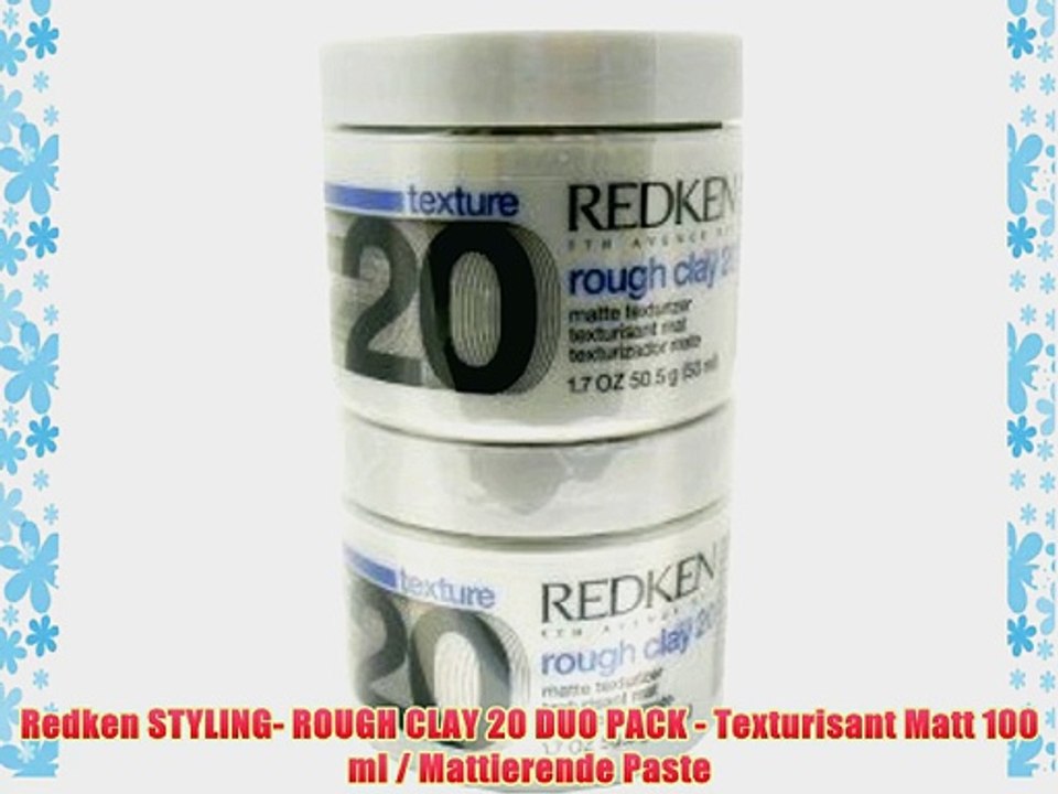 Redken STYLING- ROUGH CLAY 20 DUO PACK - Texturisant Matt 100 ml / Mattierende Paste