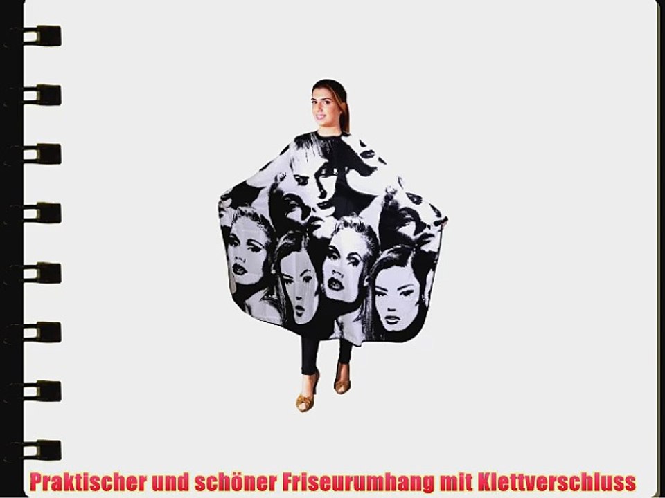 Eurostil Friseurumhang Haarschneideumhang wasserabweisend 137 x 152 cm Klettverschluss