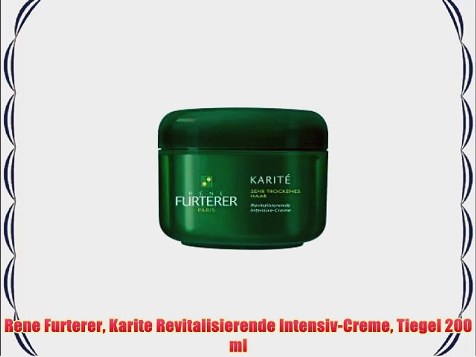 Rene Furterer Karite Revitalisierende Intensiv-Creme Tiegel 200 ml