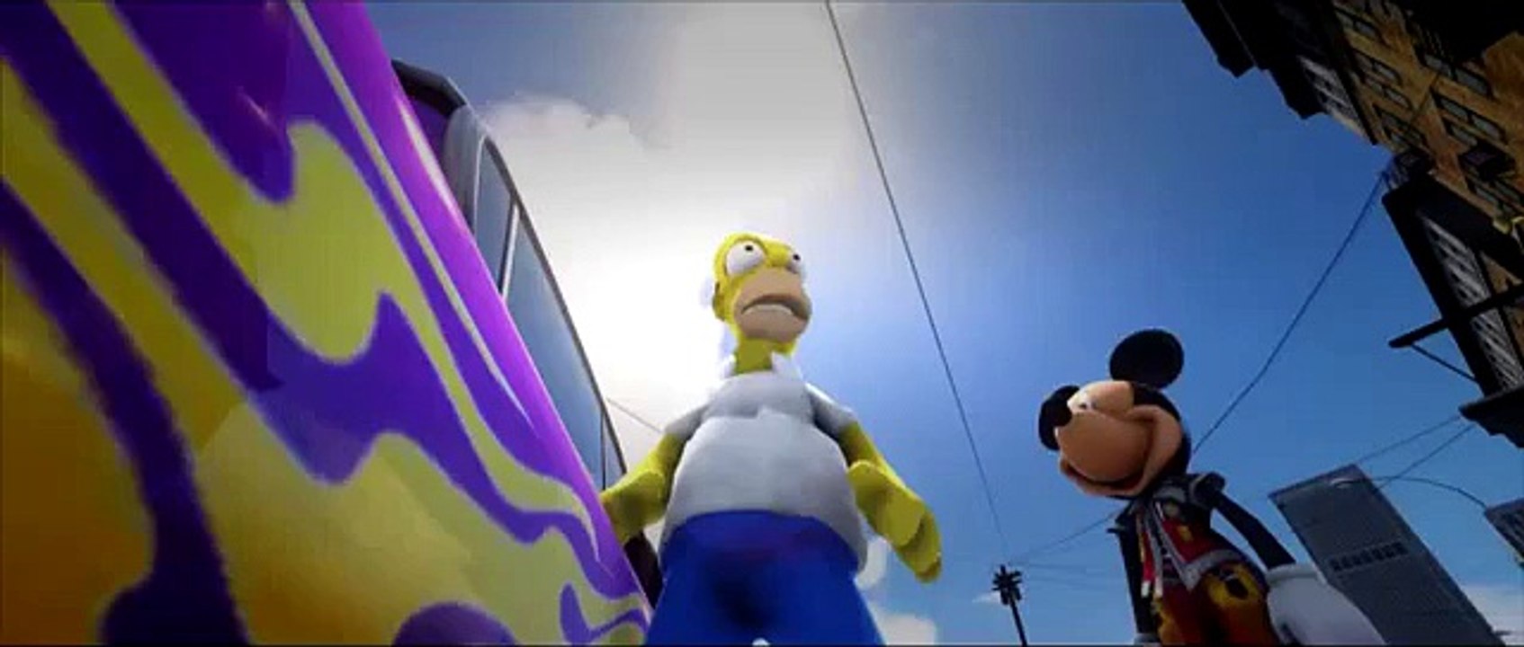 Amazing Disney Mickey Mouse & Homer The Simpsons ft Disney Cars