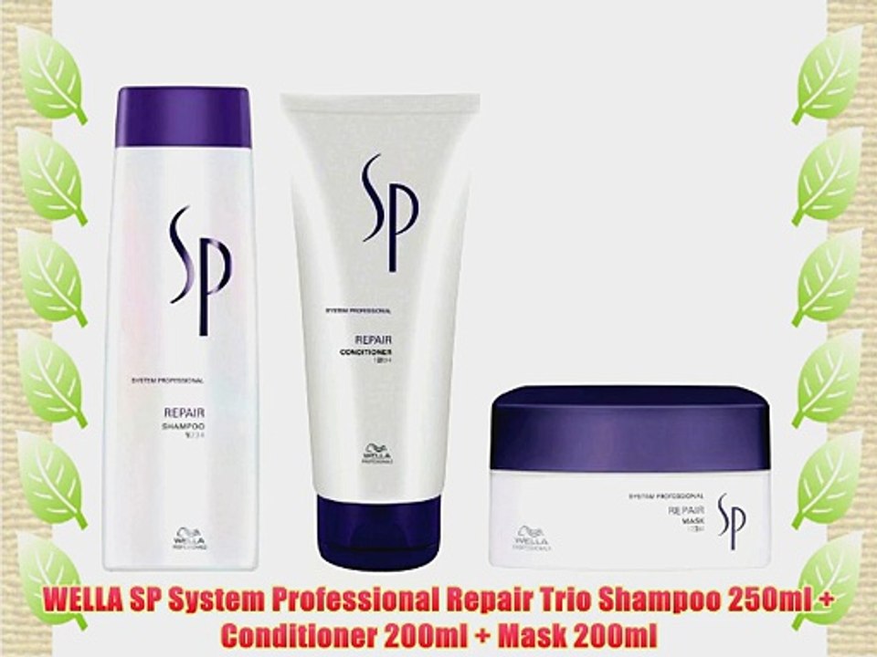 WELLA SP System Professional Repair Trio Shampoo 250ml   Conditioner 200ml   Mask 200ml