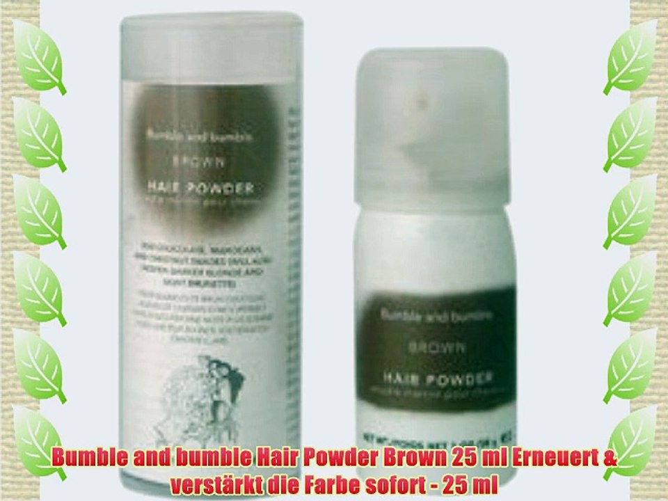 Bumble and bumble Hair Powder Brown 25 ml Erneuert