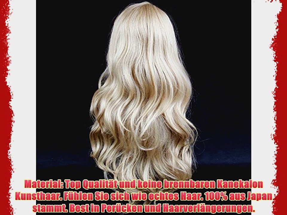 Sexy sch?ne Blondine Geschichtete wellig mischen Lange Damen Per?cken Per?cke Haut oben