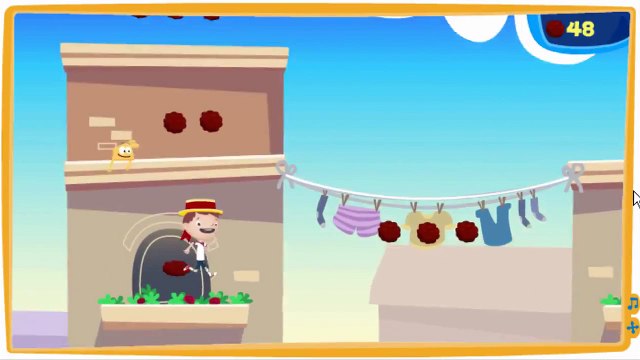 Justin Time Meatball Mania Animation Sprout PBS Kids Game Play Walkthrough