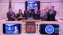Medal Of Honor Recipient Former U.S. Army Staff Sgt. Ryan M. Pitts Rings The Closing Bell
