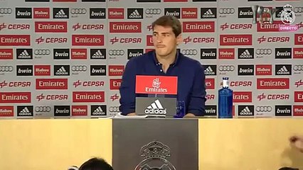 Iker Casillas cries during his farewell ceremony | HD