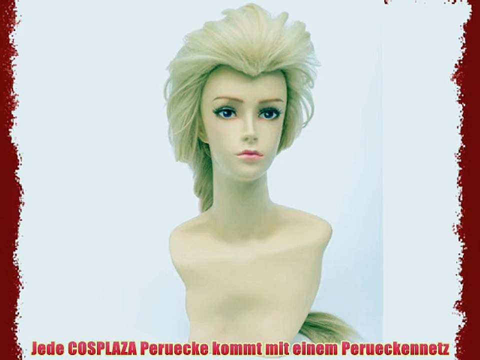 COSPLAZA Cosplay Wigs Kostueme Per?cken 65cm lang Frozen Snow Princess Queen Elsa synthetische
