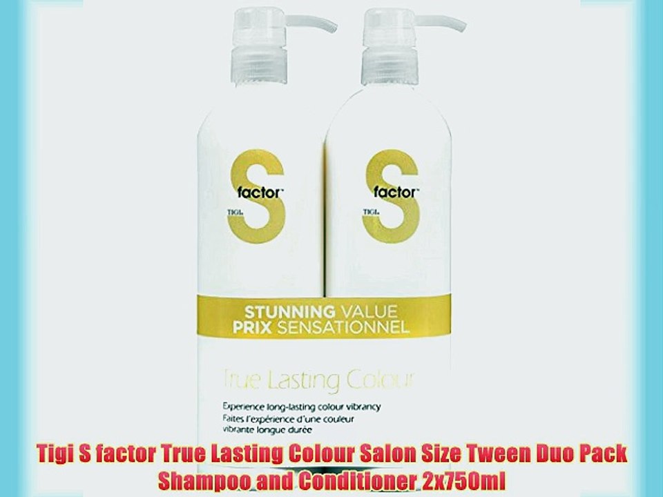 Tigi S-Factor True Lasting Colour Tween Duo Shampoo 750ml   Conditioner 750ml