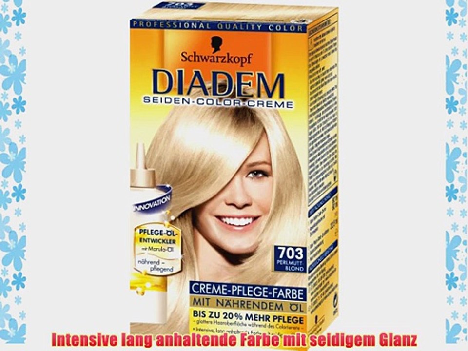 Schwarzkopf Diadem Seiden-Color-Creme Stufe 3 703 Perlmuttblond 3er Pack (3 x 1 St?ck)