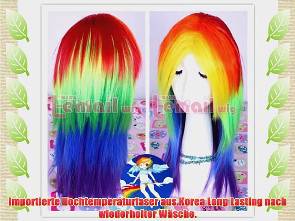 L-email wig?50cm Moderegenbogen Regenbogen Medium My Little Pony Freundschaft ist Magie Anime