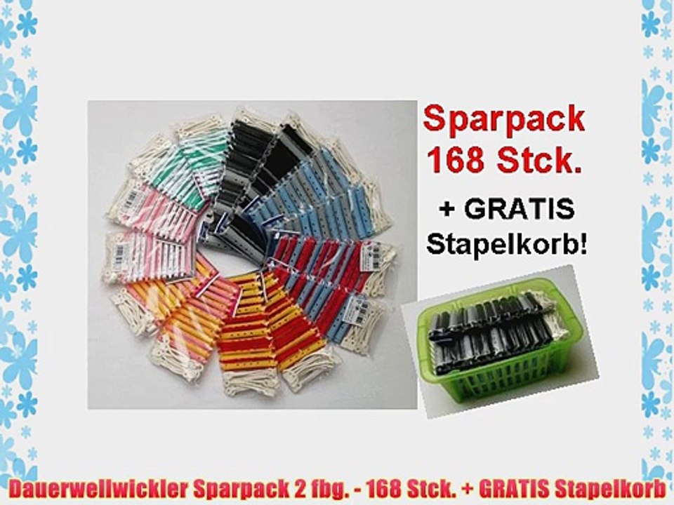 Dauerwellwickler Sparpack 2 fbg. - 168 Stck.   GRATIS Stapelkorb