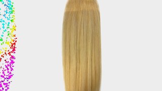 Echthaar Haarverlangerung 50 cm Bleach Blond (613) Clip In Extensions. Hochwertige Remy Haare!