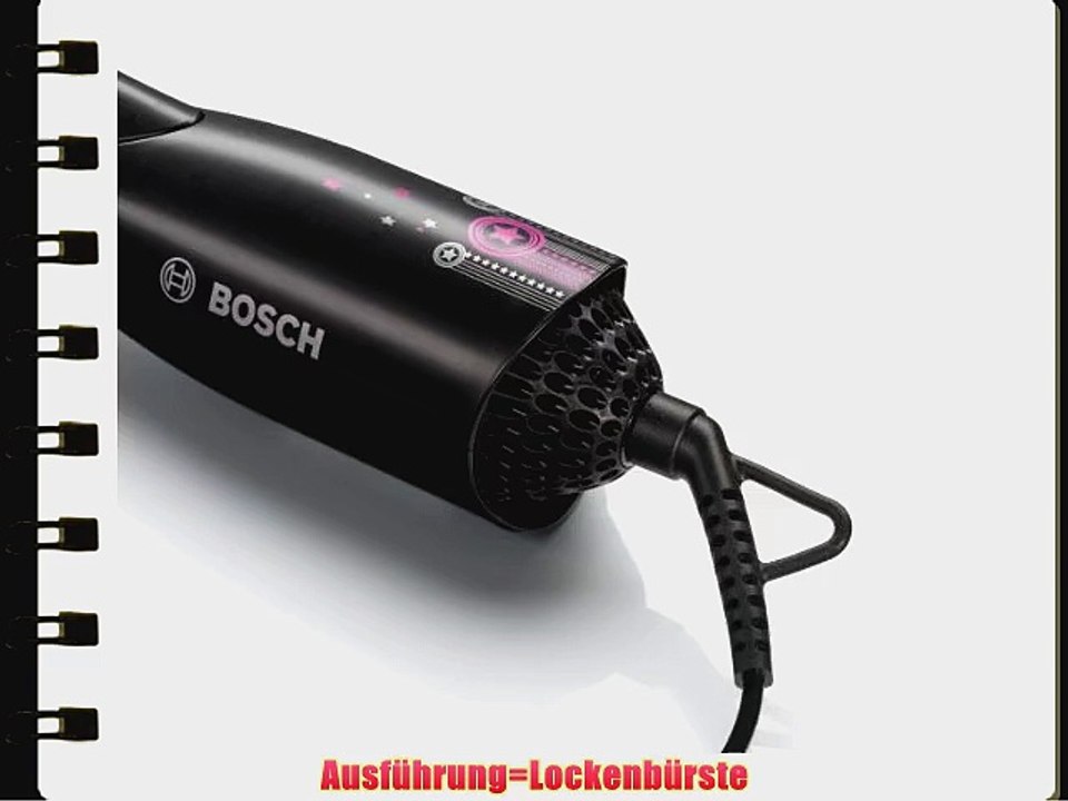 Bosch PHA2101 Warmluftstylingb?rste StarShine 2 Temperaturstufen 500 Watt schwarz mit Sterne