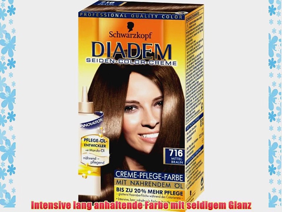Schwarzkopf Diadem Seiden-Color-Creme 716 Mittelbraun 3er Pack (3 x 1 St?ck)