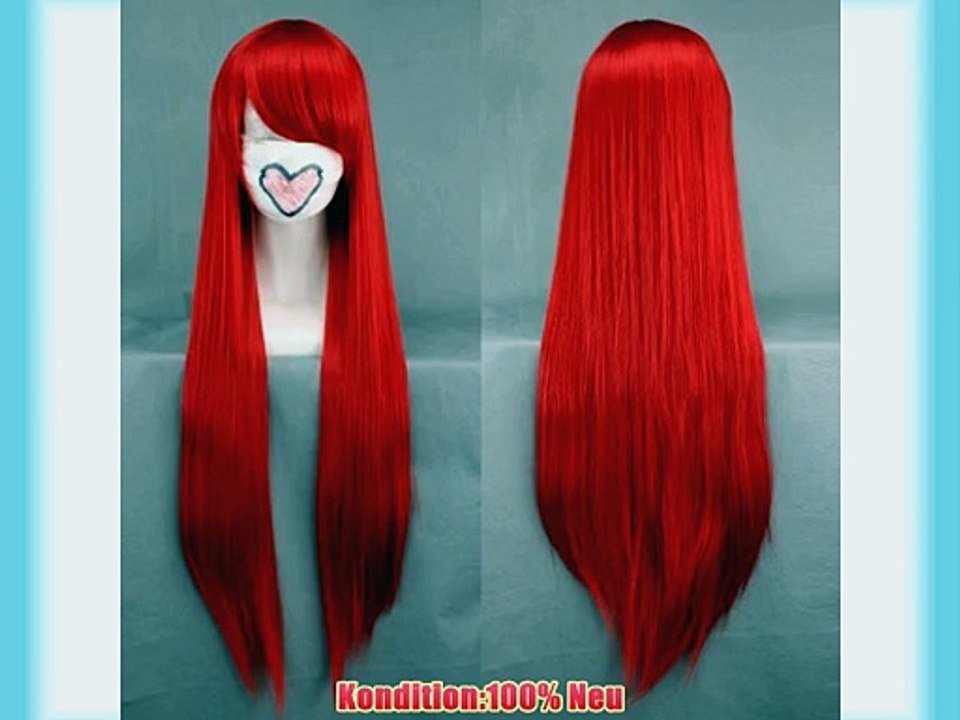 COSPLAZA Cosplay Wig Kostueme Per?cke 80cm Fairy Tail Erza Scarlet Lang Rot Haare