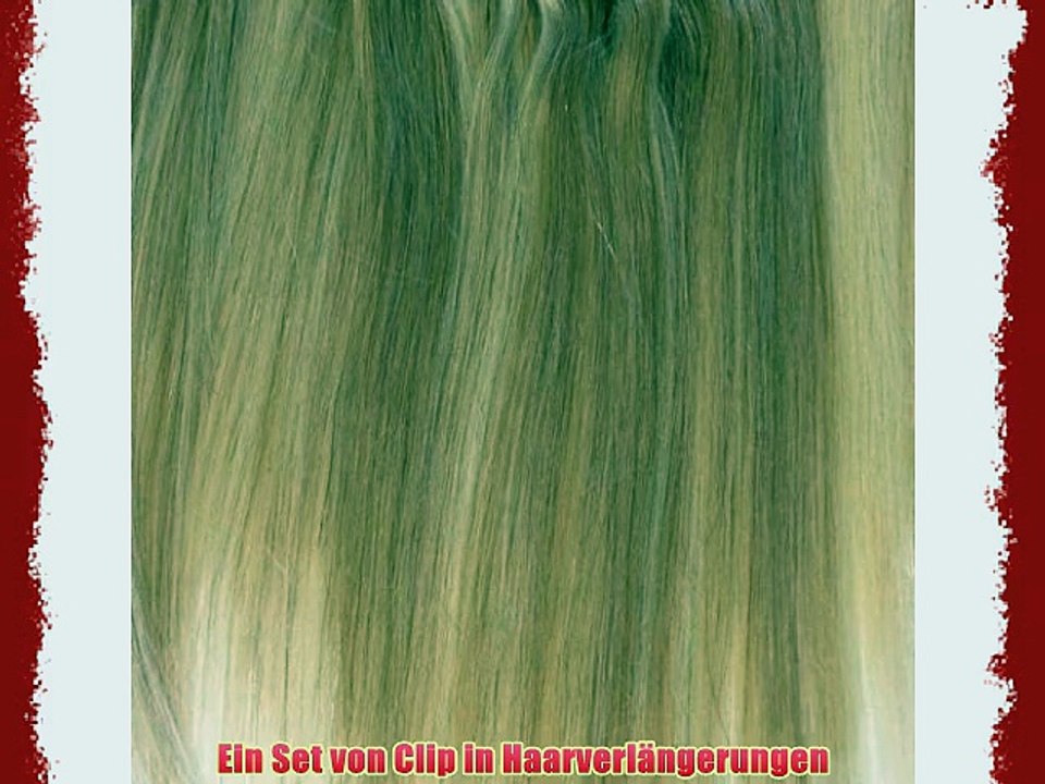 Echthaar Haarverlangerung 40 cm Blond Mix (18/22) Clip In Extensions. Hochwertige Remy Haare!
