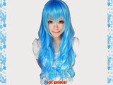 Dayiss? Hellblau NEU Langhaar Locken Per?cke Party Kost?m Per?cken Voll Wig/Wigs Cosplay Gelockt