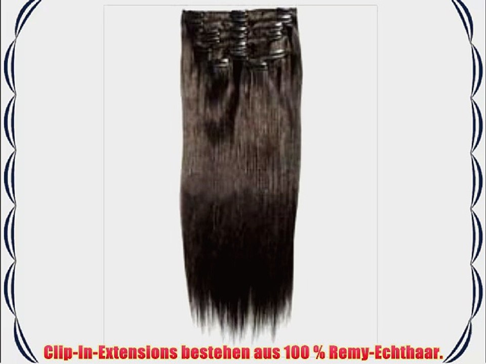Clip-In-Extensions f?r komplette Haarverl?ngerung - 100 % indisches Remy-Echthaar - 50 cm -