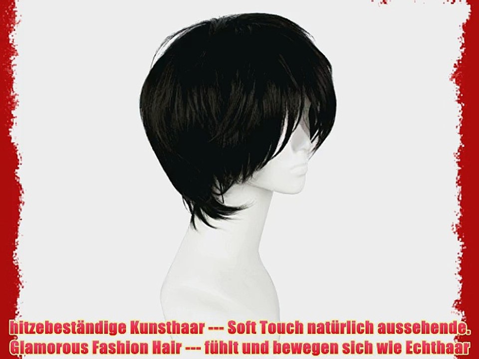 L-email wig?28cm Izaya Orihara Durarara Fullmetal Alchemist black short hairstyles Men Wigs