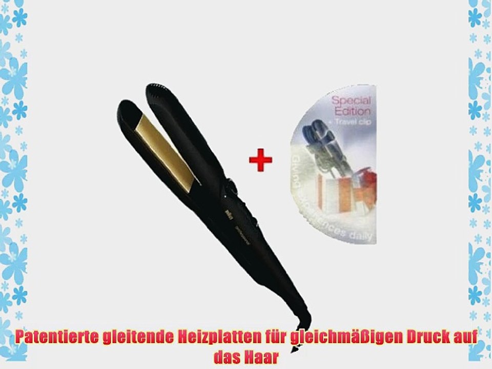 Braun Straightliner Professional Haargl?tter ES 1 Spezial Edition   GRATIS Travel Clip
