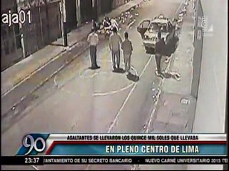 Lima: Cámara de seguridad captó robo a empresario