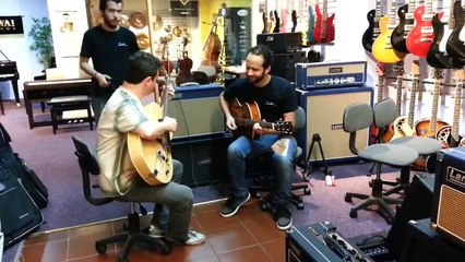 Sylvain Luc and Marcos Caula,tocando juntos en Coutinho Music.