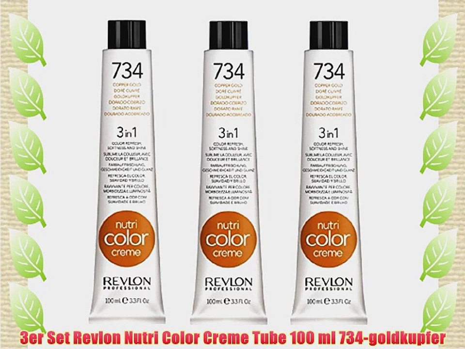 3er Set Revlon Nutri Color Creme Tube 100 ml 734-goldkupfer