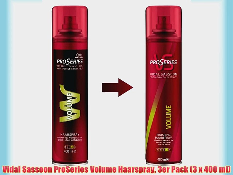 Vidal Sassoon ProSeries Volume Haarspray 3er Pack (3 x 400 ml)