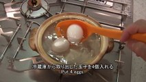 [ Japanese Cuisine ]半熟温度（温泉）玉子  Soft boiled egg Onsen Tamago  半熟的溫泉蛋♪