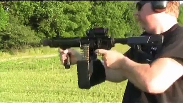 Belt fed ar15 m16 machine gun bumpfire m4 full auto conversion