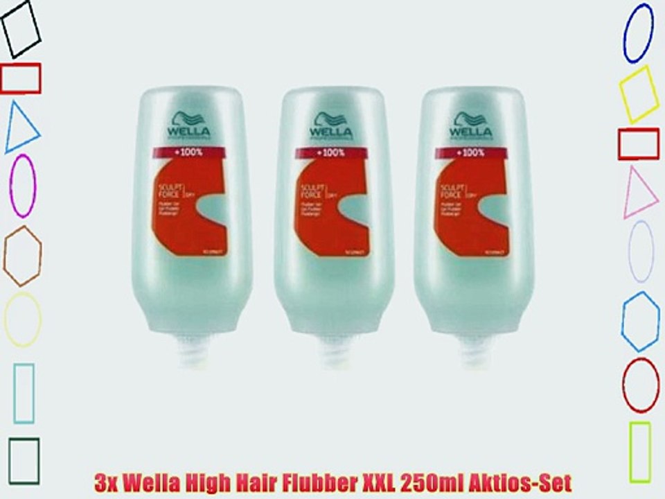 3x Wella High Hair Flubber XXL 250ml Aktios-Set