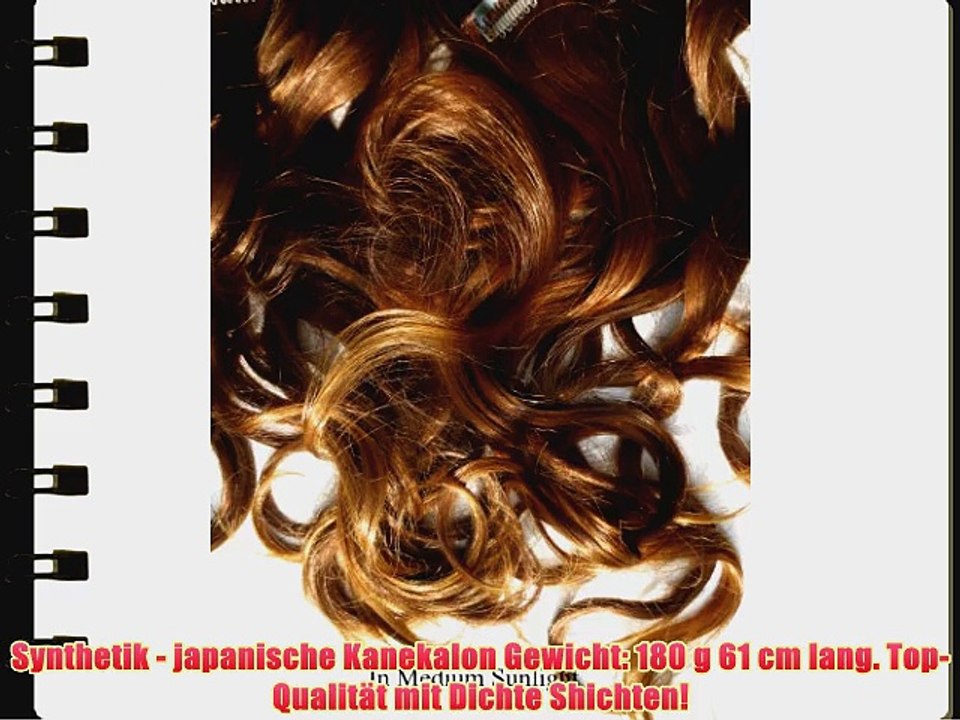 (NEU) CLIP IN EXTENSIONS EXTRA LANG 61cm HELLBRAUN GESTR?HNT