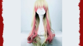 Ladieshair Cosplay Per?cke blond rosa 70cm lockig Macross Series Sheryl Nome
