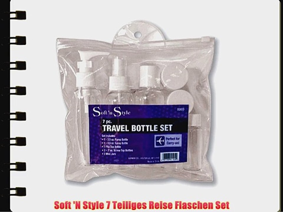 Soft 'N Style 7 Teiliges Reise Flaschen Set