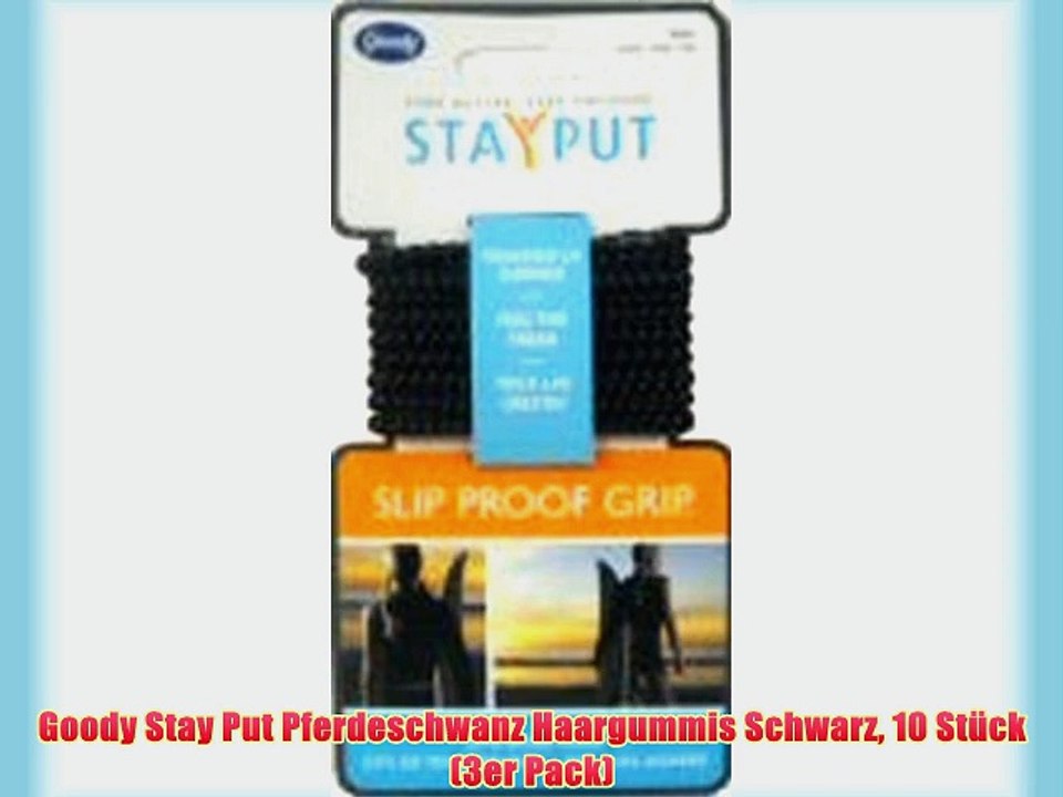 Goody Stay Put Pferdeschwanz Haargummis Schwarz 10 St?ck (3er Pack)