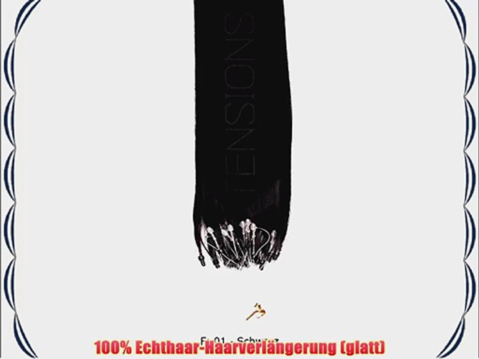 25 x 05g x 45cm schwarze Nr.01 glatte indische Remy 100% Echthaar Microring-Extensions / Micro