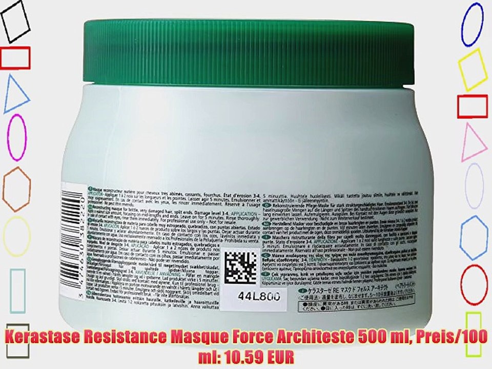 Kerastase Resistance Masque Force Architeste 500 ml Preis/100 ml: 10.59 EUR