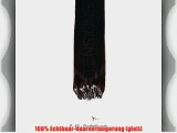 50 x 1g x 50cm dunkelbraune Nr.02 glatte indische Remy 100% Echthaar Microring-Extensions /