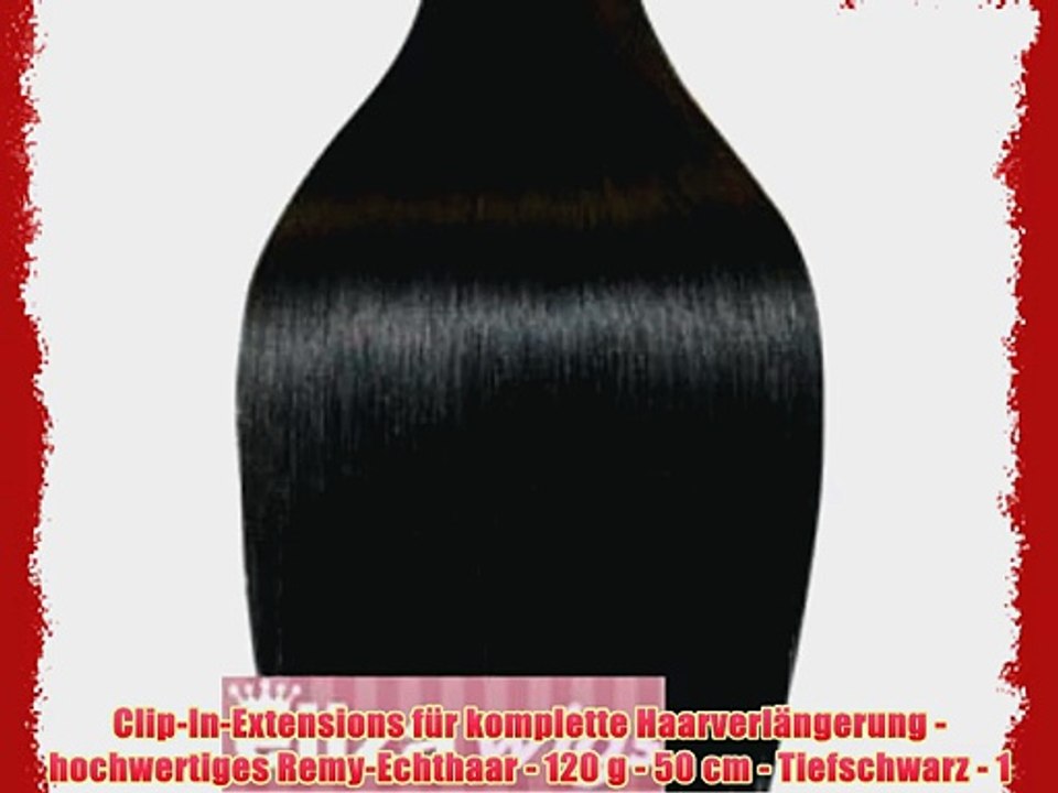 Clip-In-Extensions f?r komplette Haarverl?ngerung - hochwertiges Remy-Echthaar - 120 g - 50
