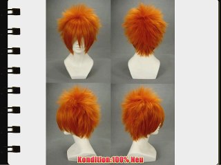 COSPLAZA Cosplay Peruecke Vampire Knight Akatsuki Cain kurz Orange Mann synthetische Haar