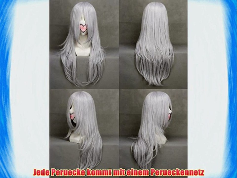 COSPLAZA Cosplay Wig Kostueme Peruecke Final Fantasy VII Advent Children Yazoo lang Silber