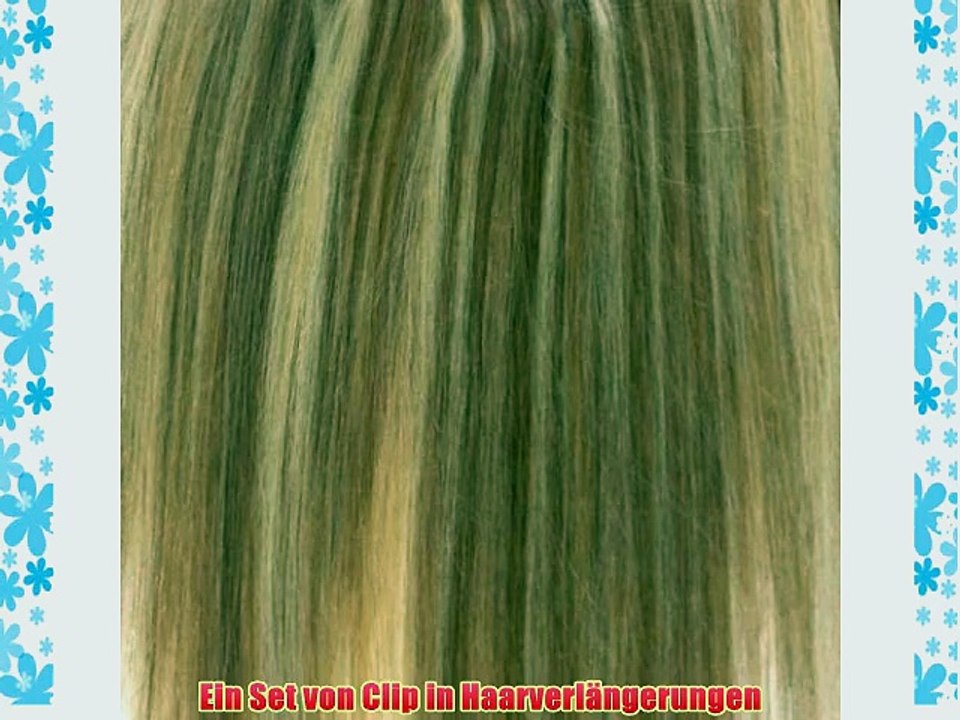 Echthaar Haarverlangerung 35 cm BraunBlond (8/613) Clip In Extensions. Hochwertige Remy Haare!