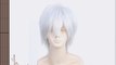 GOMO Kiryu Zero Short Shaggy layered silvery white cosplay animewig Synthetic hair