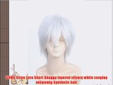 GOMO Kiryu Zero Short Shaggy layered silvery white cosplay animewig Synthetic hair