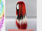 Ladieshair Cosplay Per?cke farbmix rot 80cm glatt