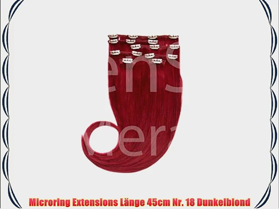 200 x 05g x 45cm dunkelblonde Nr.18 glatte indische Remy 100% Echthaar Microring-Extensions