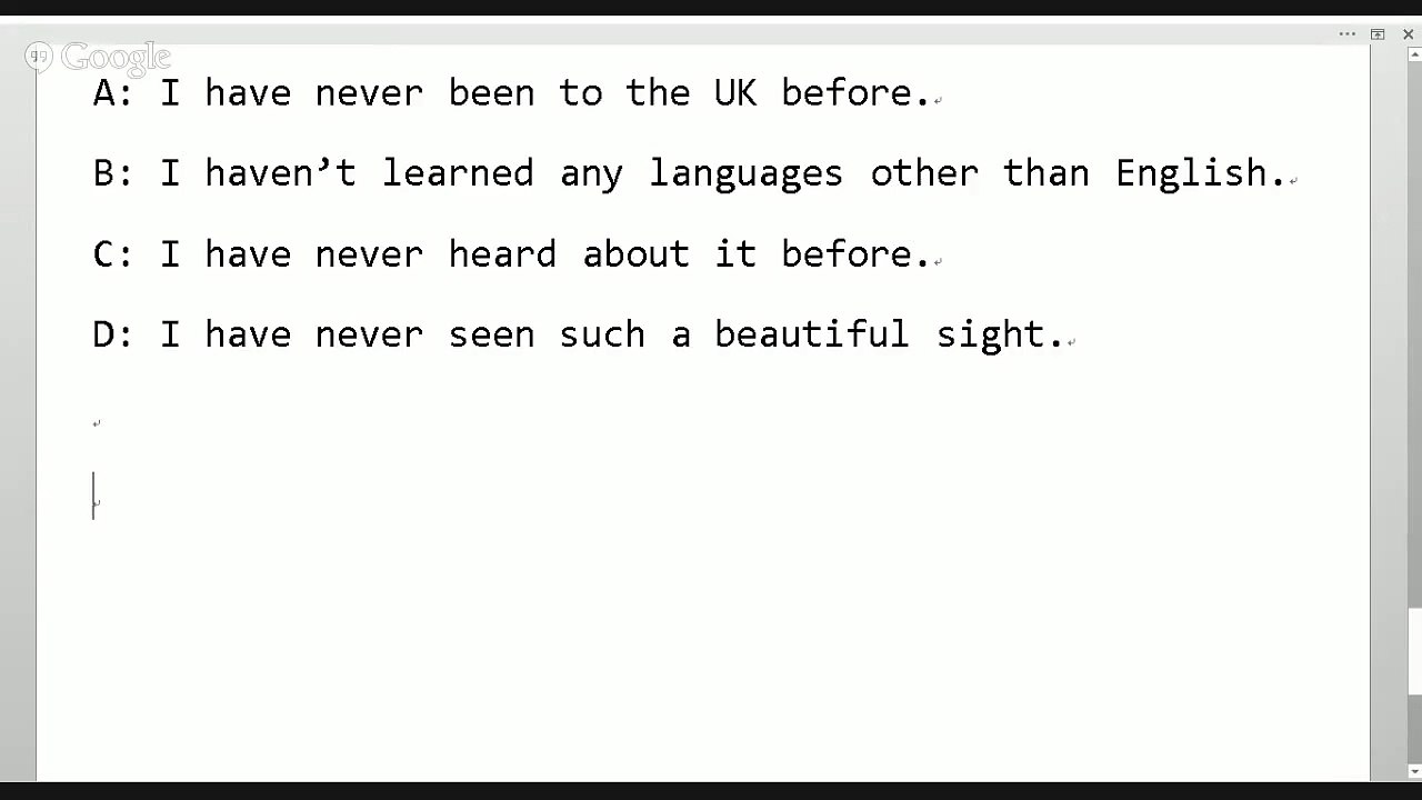 English Speaking Practice by Voice Typing - Present Perfect 4/5
