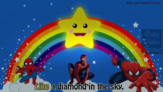 Spiderman Kids Songs Nursery Rhymes cartoon Twinkle Twinkle Little Star for Children