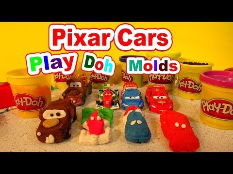 Pixar Cars Play Doh Lightning McQueen, Mater, and Francesco Bernoulli from Playdoh Molds Cars2